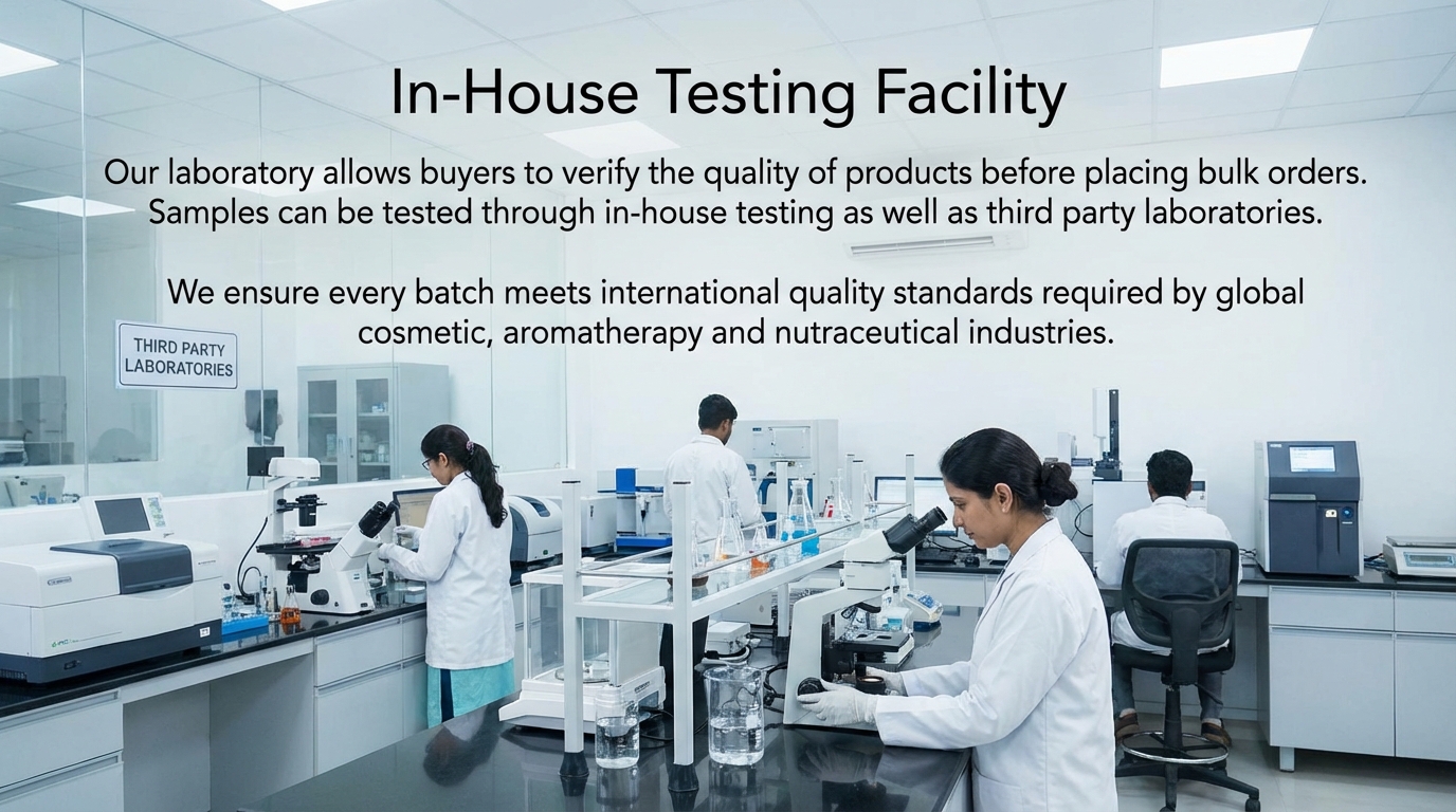 Technical documentation and certificate support for essential oils and cosmetic manufacturing