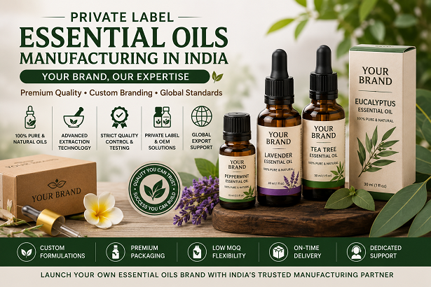 Private label essential oils manufacturing in India